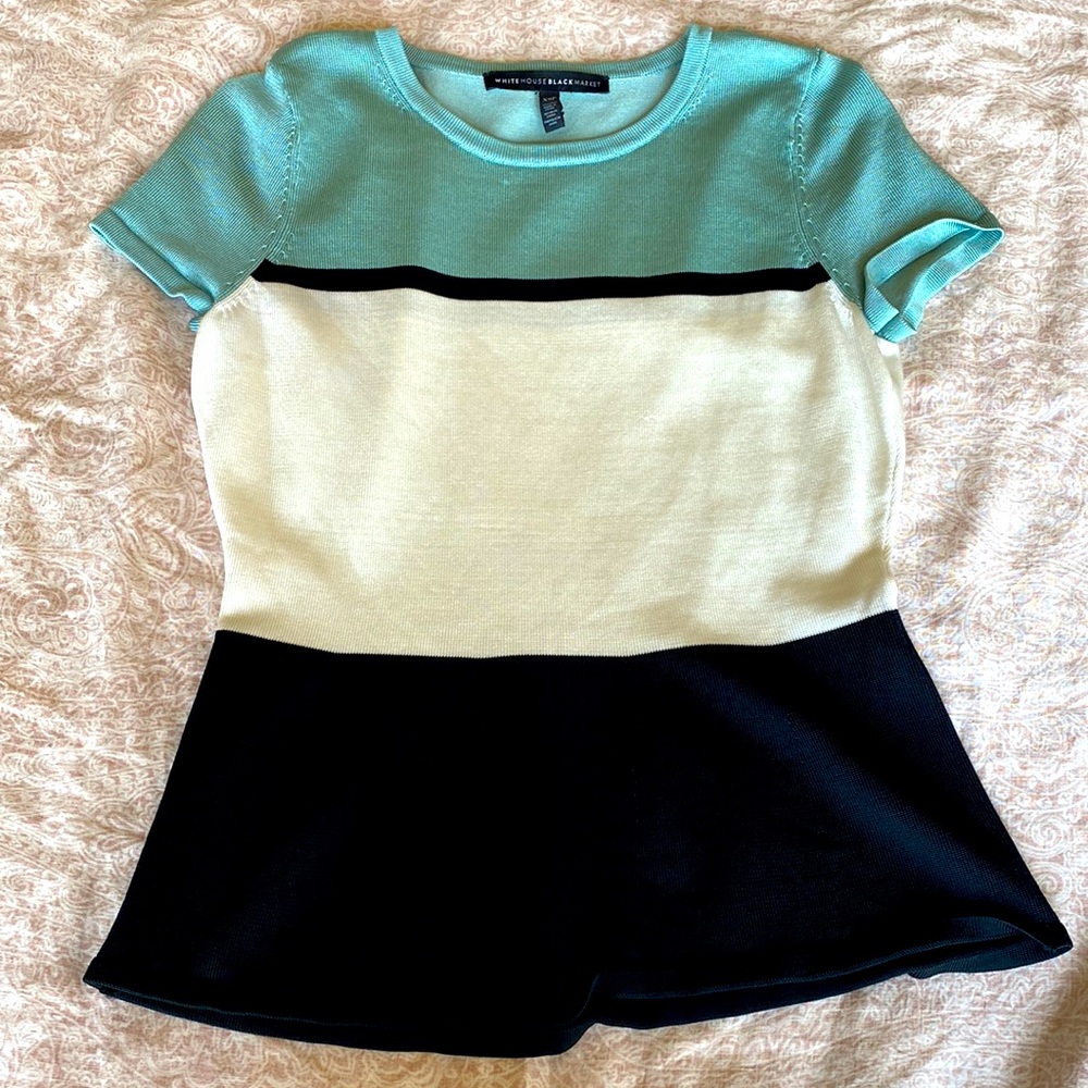 Business casual color blocking top